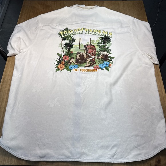 NWT Tommy Bahama Tiki Touchdown Short Sleeve Button Down Men's 3XL 100% Silk - Picture 14 of 15